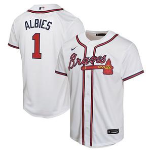 Джерси игрока Atlanta Braves Ozzie Albies белое домашнее Nike