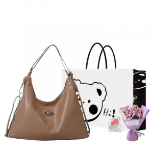 NX DOUGHNUT Женский рюкзак белый серебристый черный хаки, Khaki+Exclusive Shopping Bag+Greeting Card+Dried Flower