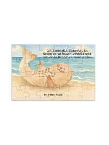 Mr. & Mrs. Panda Дизайн шезлонга в виде тюленя-пазла с надписью белого цвета