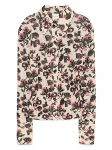 Рубашка с длинными рукавами и цветочным принтом Nanushka, нейтральный