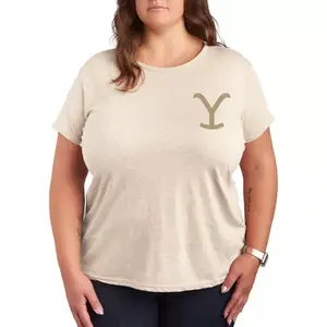 Футболка с принтом Yellowstone Y Licensed Character, бежевый