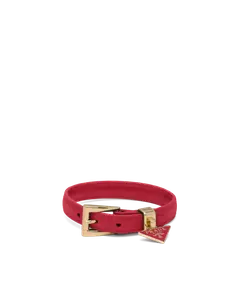 Браслет из кожи сафьяно Prada, красный
