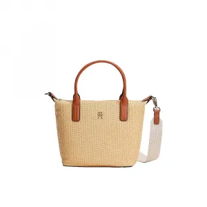 Сумка-тоут Tommy Hilfiger Popette из рафии, бежевый