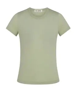 Облегающая футболка с круглым вырезом и короткими рукавами. ÃTerne, зеленый