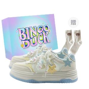 BINGO DUCK Нескользящие низкие кроссовки для скейтбординга женские небесно-голубые