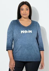 Топ Ulla Popken Long sleeved top, Marine/Dark Blue