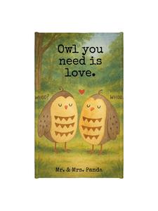 Mr. & Mrs. Panda Полотенце с изображением совы и надписью белого цвета