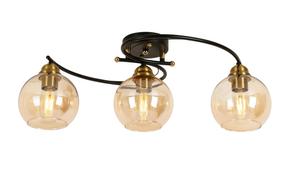 Потолочный светильник Novel, черный/латунь/янтарь