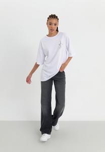 Принт на футболке Even&Odd, белый