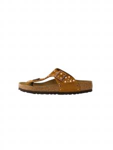 BIRKENSTOCK Сандалии T-Bar 'Gizeh Rivet LEVE' в цвете Cognac