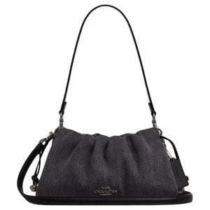 Джинсовая сумка Faye Denim через плечо, средняя женская, цвет washed gray COACH, Set (Bag+Dust Bag)