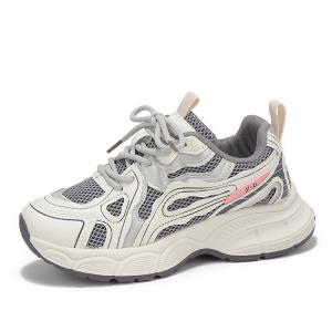 Женские кроссовки с низким верхом и массивной подошвой, устойчивые к истиранию, увеличивающие рост FUERSEN, Beige