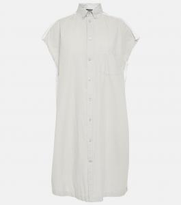 Платье-рубашка свободного кроя из хлопка Balenciaga, Dirty White