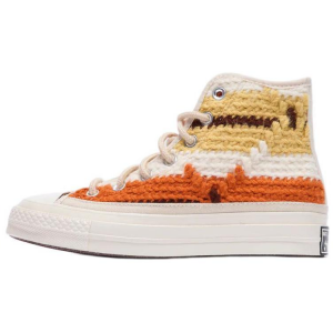 Кроссовки Chuck 70 High 'Crochet Blankets' Women's Converse, White Yellow Orange