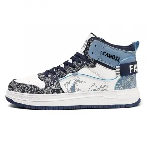 Средние Кроссовки для Скейтбординга Унисекс CAMOSI, Белый Серебристый
