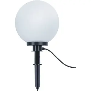 REALITY светильники садовый светильник BOLO, шаровый садовый наружный светильник, защита IP44 E27 1 шт. теплый белый - холодный белый без 1xE27 макс. 23 Вт, включая колышек для земли, соединительный кабель с вилкой Reality Leuchten, Weiss schwarz
