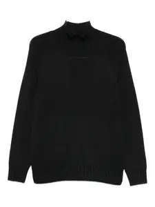 Шерстяной свитер с высоким воротом Eleventy, серый