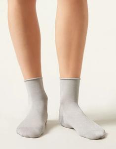 Блестящие носки Calzedonia в цвете «ледяной синий»