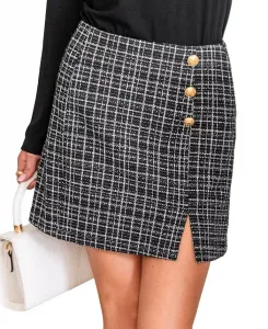 Женская клетчатая мини-юбка Upper East Side Cupshe, черный