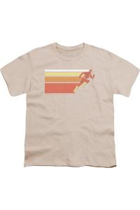 Футболка DC Comics Flash Retro Bars с коротким рукавом для детей Gildan, Charcoal