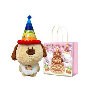 Плюшевая кукла из коллекции Cute Big Nose Dog высотой 35 см BEAR FORT, розовый