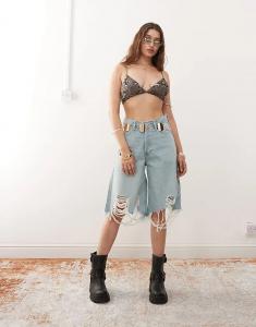 Пляжный бюстгальтер Miss Selfridge премиум-класса с треугольными чашечками и отделкой бисером