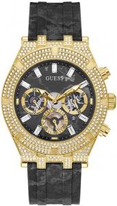 GUESS мужские спортивные многофункциональные часы 44 мм, Black/Gold Tone/Gold