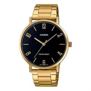 Часы Casio Dress Classic Minimalistic Analog Watch 'Gold Black', черный