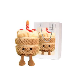 Поющая плюшевая кукла birthday cake music that sings высотой 28 см MENGXIAOZAI, хаки