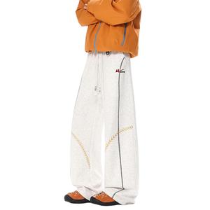 Брюки Casual Unisex из коллекции Riding The Wind WARRIOR, белый heather серый (diy badge)