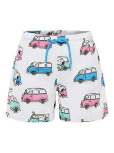 Шорты для плавания с принтом Снупи MC2 Saint Barth Kids, белый