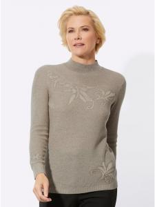 Свитер с воротником-стойкой в цвете песочный меланж WITT WEIDEN