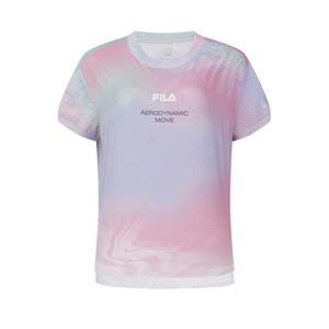 Футболка для фитнеса женская с принтом по всей поверхности FILA, мультиколор