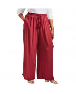 Женские брюки Allure больших размеров с широкими штанинами AVENUE, Burnt sienna