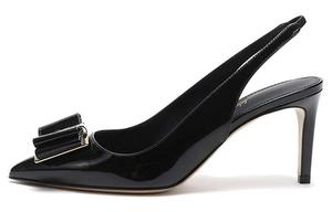 Туфли женские Ferragamo с бантиком, черный