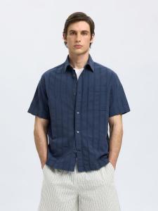 SELECTED Рубашка на пуговицах комфортного кроя в цвете navy