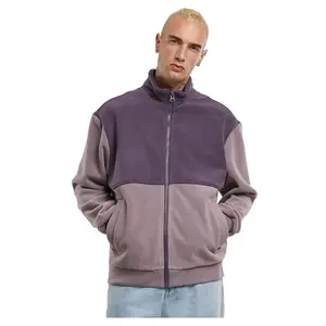 Толстовка Urban Classics Colour Block Polar Fleece full zip, фиолетовый
