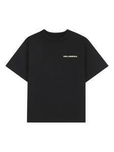 Karl Lagerfeld Kids футболка с графичным принтом, черный