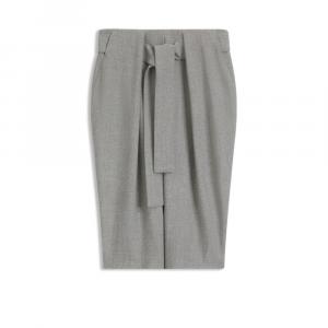 Юбка с поясом и складками спереди BOSS, серебряный