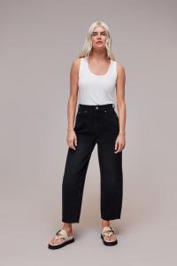 Джинсы Petite authentic barrel leg Whistles, черный