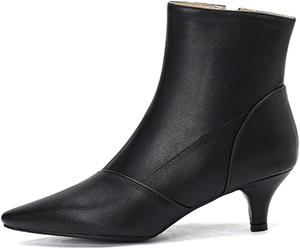 MRKEWUNEY Элегантные блестящие женские ботильоны с острым носком, на шпильке, металлик, вечерние ботинки