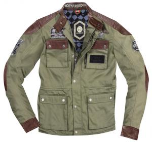 Текстильная мотоциклетная куртка HolyFreedom quattro waxed evo, Khaki