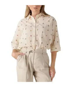 3D-Блузка с цветами Summum Woman, бежевый