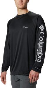 Columbia мужская футболка с длинным рукавом Terminal Tackle PFG Statetriot, Black/Cool Grey Logo