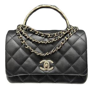 CHANEL Миниатюрная женская сумка через плечо из зерненой телячьей кожи