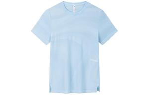 Женская футболка с рукавом реглан Anta Running Collection цвета аква-голубой облако