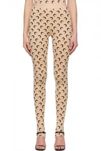 Леггинсы с петлями для стопы из переработанного материала Moon Jersey Marine Serre, цвет tan