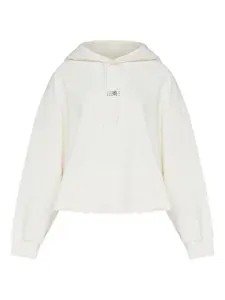 Худи с бахромой и логотипом MM6 Maison Margiela, белый