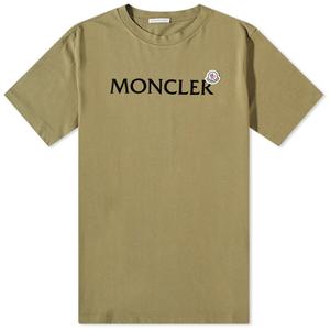 Футболка с логотипом Moncler, хаки