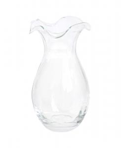 Вертикальная рифленая стеклянная ваза «Гибискус», маленькая VIETRI, прозрачный